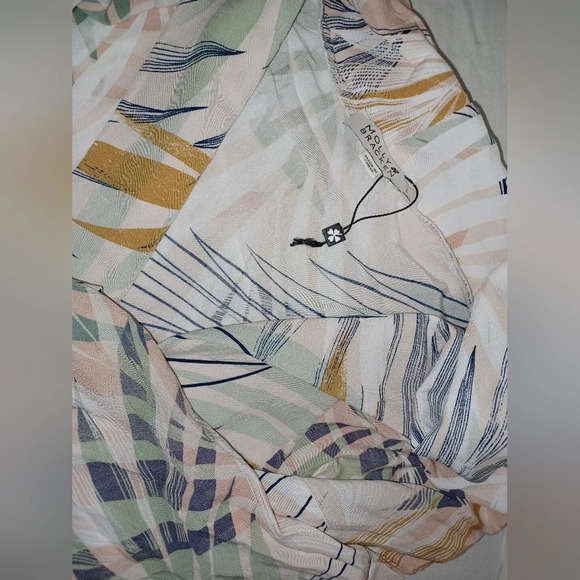 A Molly Bracken Palm Beach Tie Jacket Blouse Kimono - Picture 2 of 4